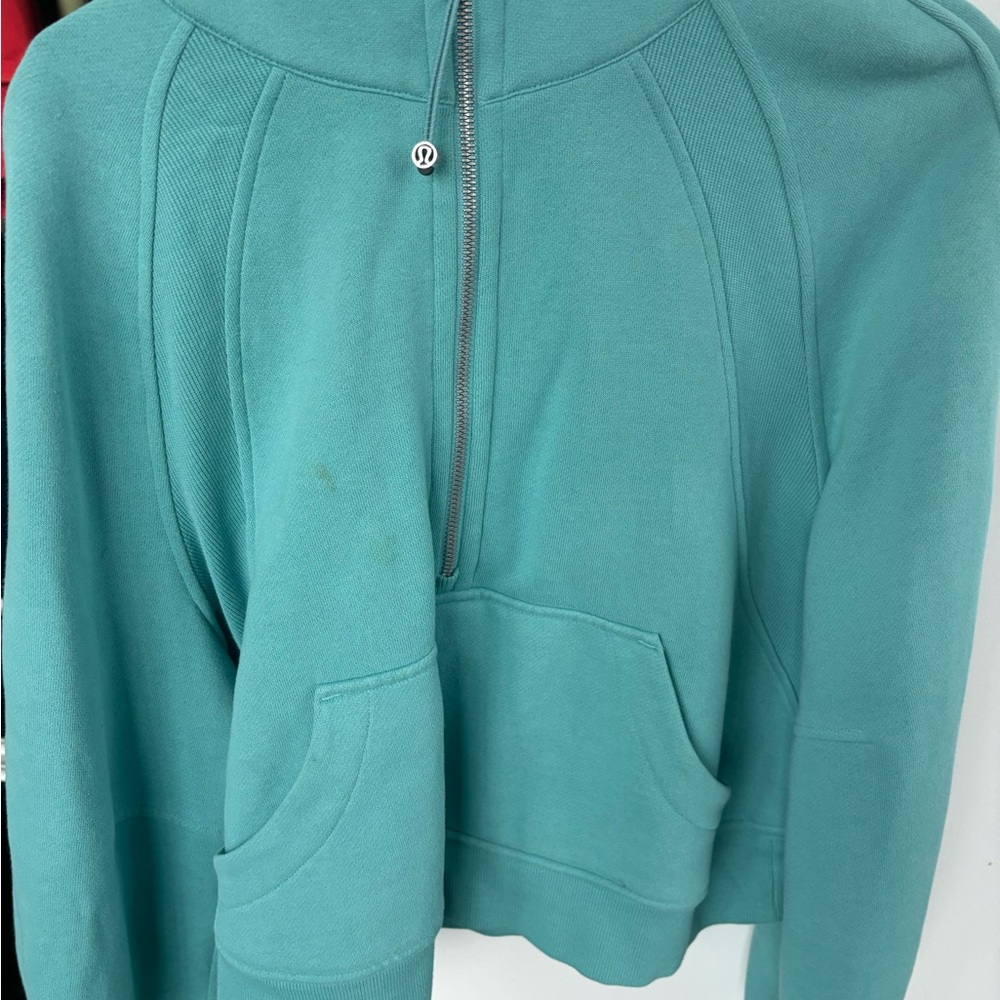 lululemon athletica Teal Half-Zip Hooded Sweatshirt - Picture 5 of 5